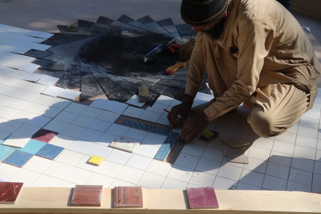 bahar bebahani, iranian artists, female artists, climate change art, climate art, art installation, lahore biennale, lahore art, persian art, tilework, Indian history, Ravi River, Lahore irrigation department