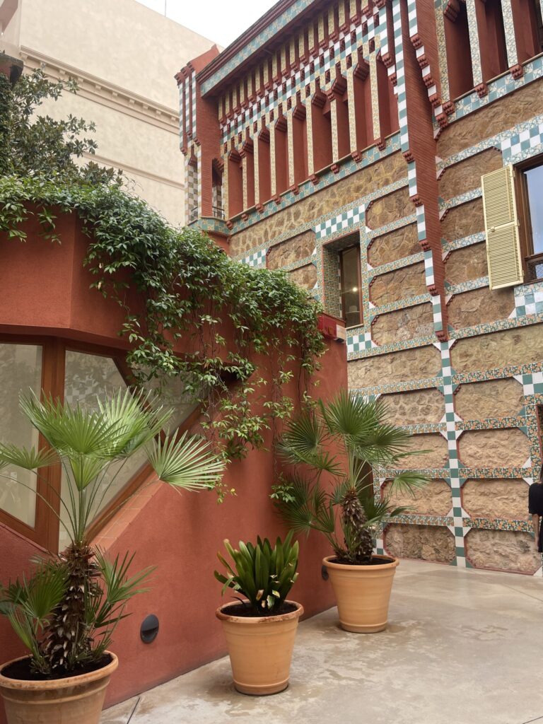 Garden and exterior at Casa Vicens in Barcelona