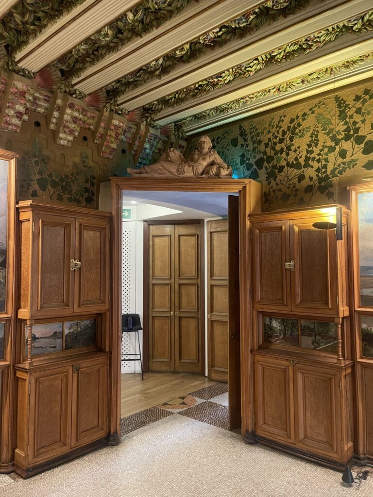 Interior details of ceiling at Casa Vicens