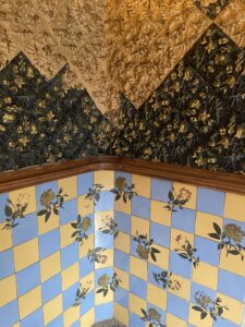 Polychrome muqarnas ceiling in the smoking room at Casa Vicens