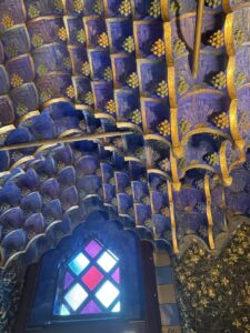 Polychrome muqarnas ceiling in the smoking room at Casa Vicens