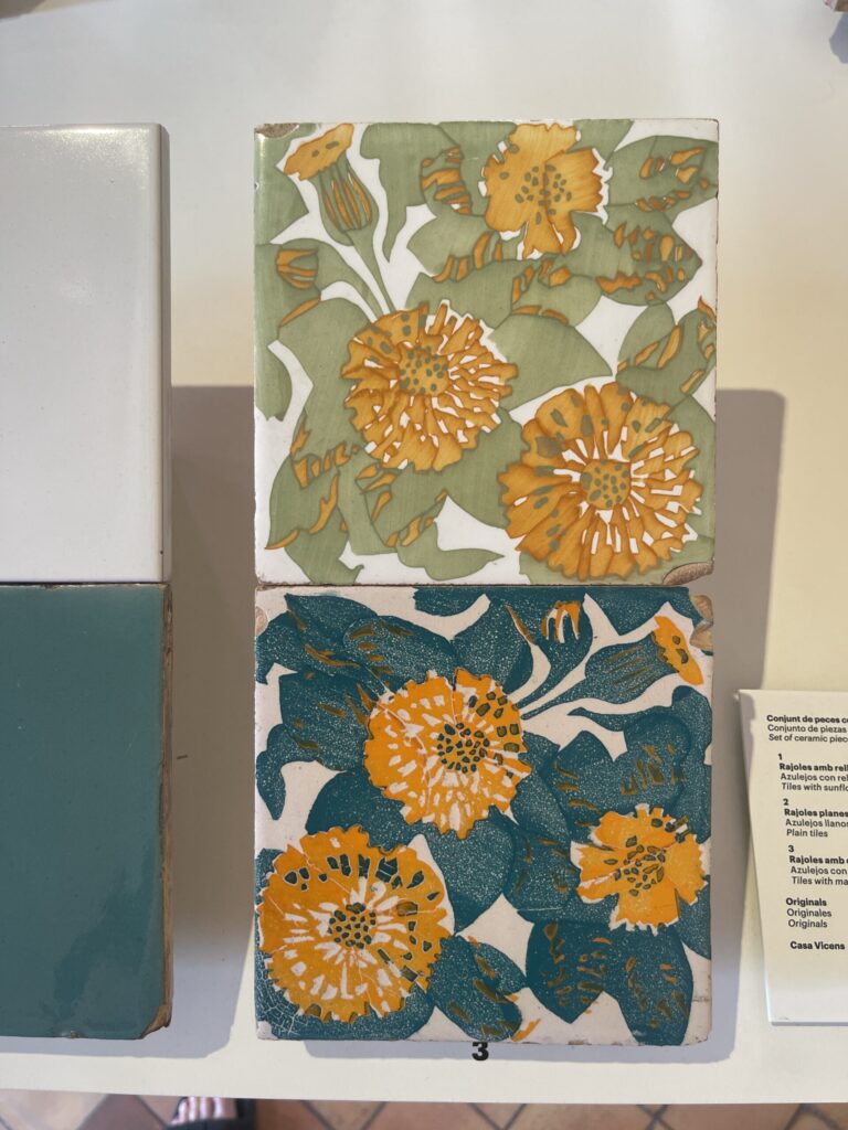 Botanical ceramic tiles at Casa Vicens