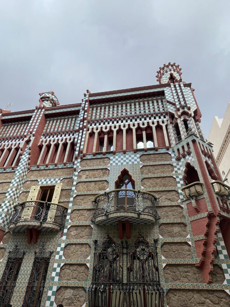 Exterior balconies at Casa Vicens